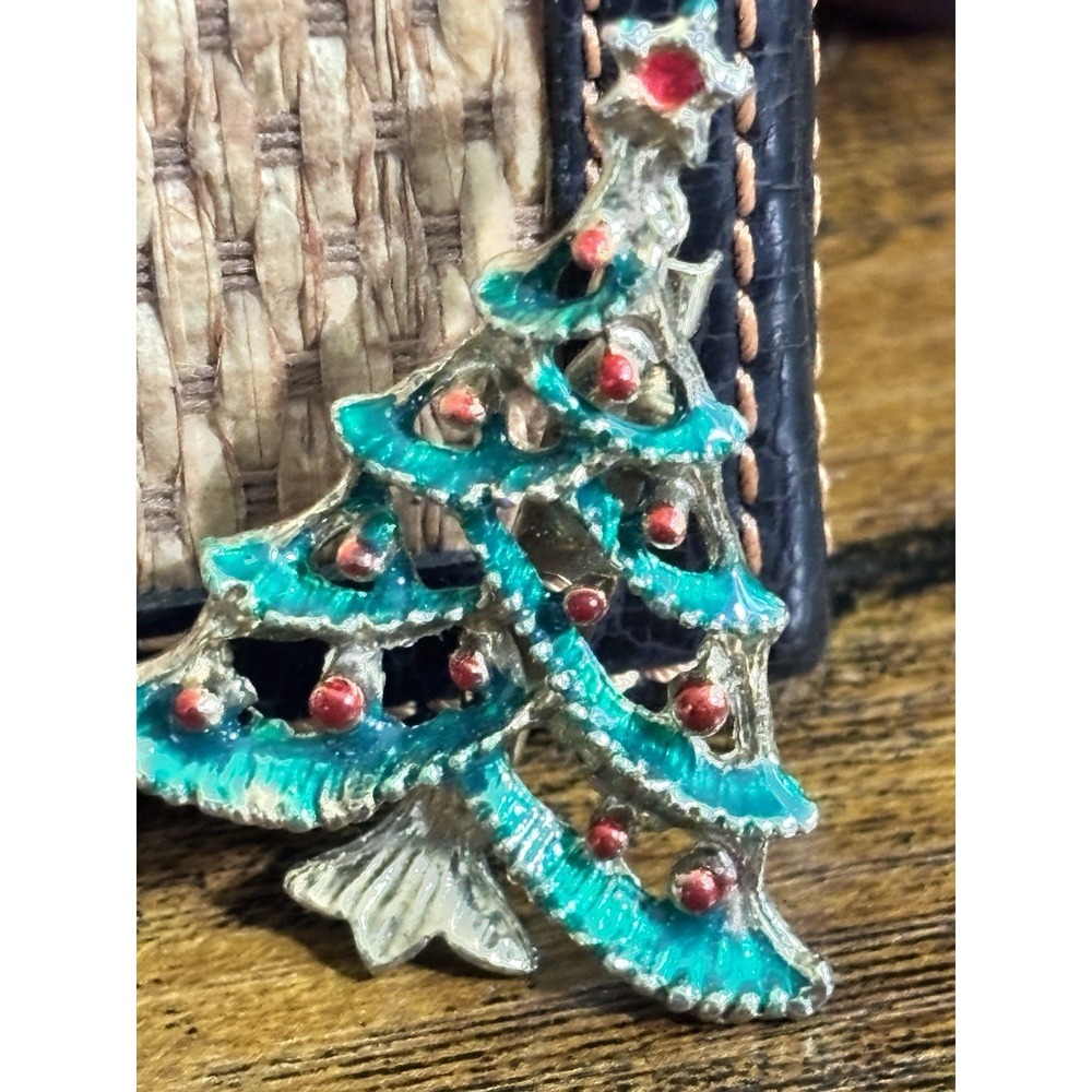 Christmas Tree Brooch‎ Vintage